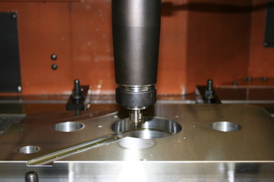 Installation photograph of machining